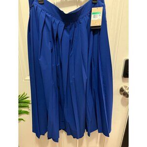 Nike Womens XL Blue Dri-FIT Pleated High-Rise Training Skirt With PerfectStretch